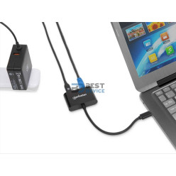 ADAPTADOR USB-C/RJ45 MANHATTAN 153454 USB-C POWER/1GBPS/60W NEG