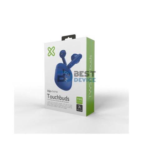 AURICULAR KLIP XTREME EARPHONE KTE-006BL TOUCHBUDS BT/MIC/TWS/TOUCH/IPX3/AZUL
