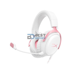 AURICULAR GAMER HYPERX CLOUD III 9W1Q4AA MIC/USBC/USBA/3.5MM/BLAN/ROSA