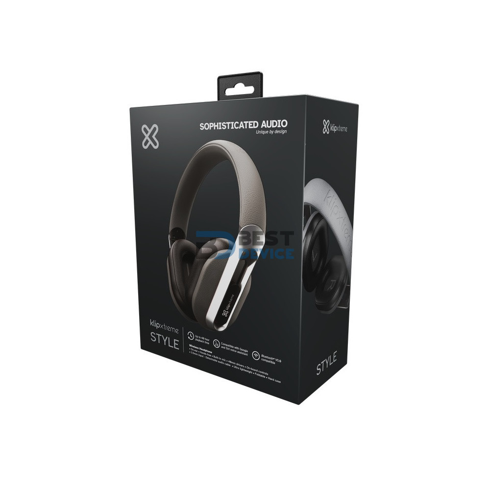 AURICULAR KLIP XTREME HEADSET KWH-750GR STYLE MIC/BT/1 JACK/3.5MM/GRIS