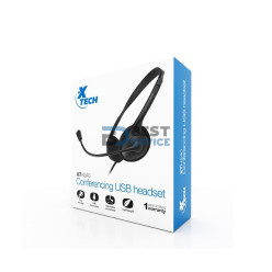 AURICULAR XTECH HEADSET XTH-240 HEADPH/MIC/USB/NEGRO