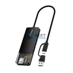 FTX HUB FTX-HUBT3-PB USB-C/USB-A 3.0 4 PORT/5GBPS NEGRO