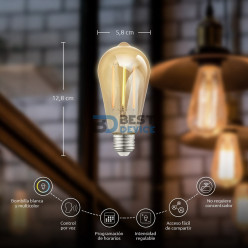 IOT NEXXT FOCO FILAMENTO 220V 8W ST19 E26/27 CALIDA NHB-A520