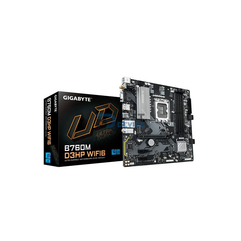 PLACA MADRE GIGABYTE 1700 B760M D3HP WIFI6 DDR5 V/S/R/HDMI/DP/2M2/USB3.2/MATX