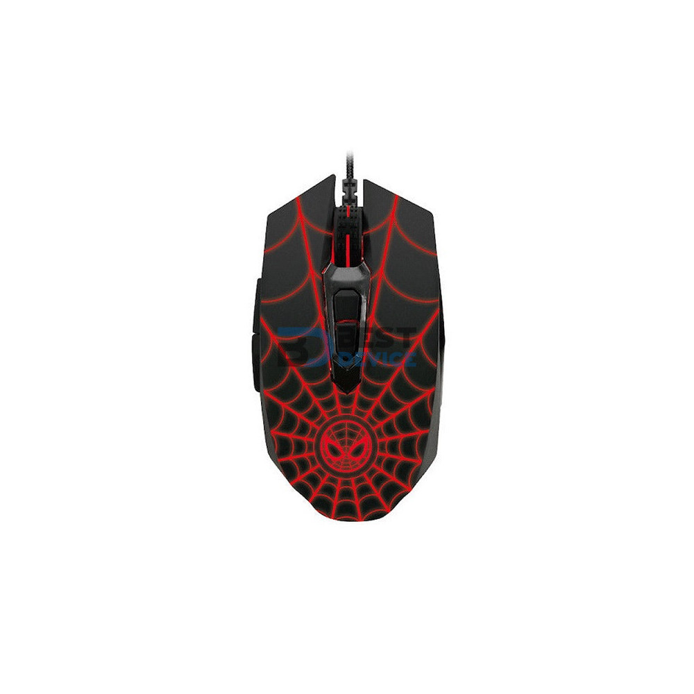 MOUSE XTECH USB XTM-M520SM SPIDERMAN 2400DPI/3D/7 BOT/NEGRO