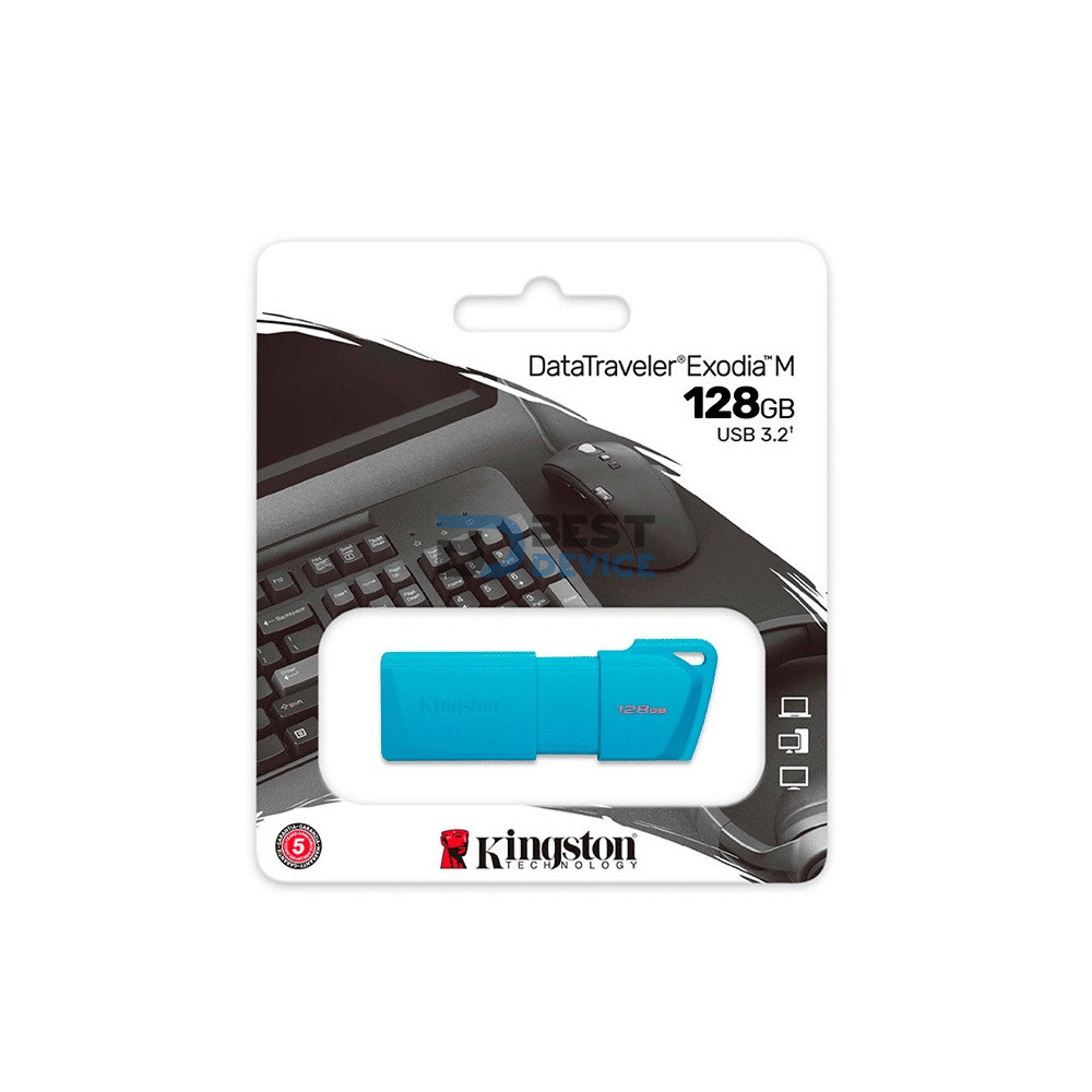 PENDRIVE KINGSTON 128GB KC-U2L128-7LB DATATRAVELER EXODIA M AZUL