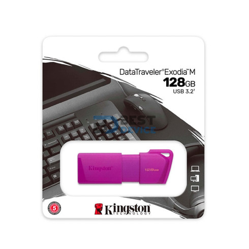 PENDRIVE KINGSTON 128GB KC-U2L128-7LP DATATRAVELER EXODIA M LILA