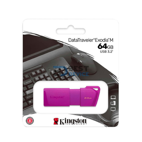 PENDRIVE KINGSTON 64GB KC-U2L64-7LP DATATRAVELER EXODIA M LILA