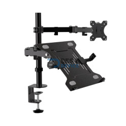 SOPORTE KLIP XTREME PARA 1 MONITOR-1 NOTEBOOK 13"-32"/15.6" KMM-301 8KG/ART/INCL/GIR