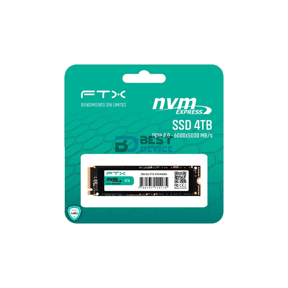 SSD M.2 NVME 4TB FTX 6000/5000 115175 PCIE 4.0
