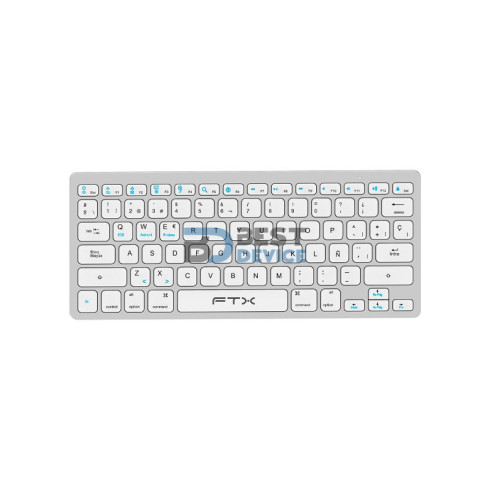 TECLADO BT FTXB1000 ULTRA SLIM ESP/PLATA