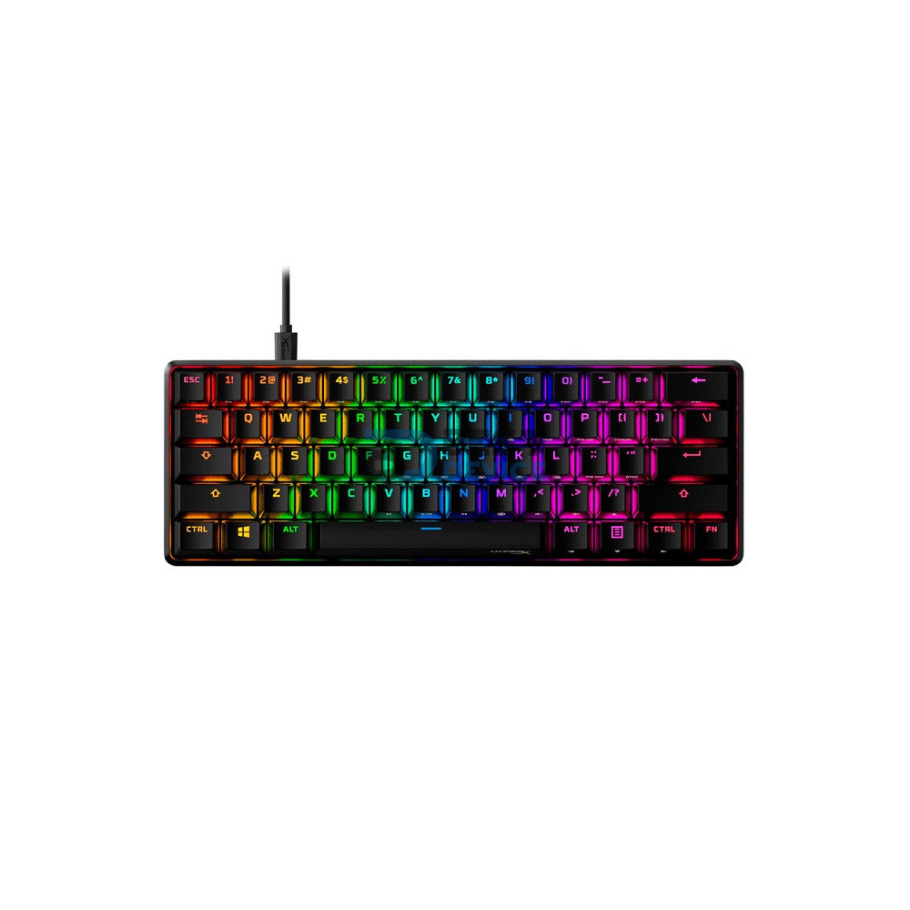 TECLADO USB GAMER HYPERX 4P5N4AA ABA ALLOY O. 60 MEC RED/ING/RGB NEG
