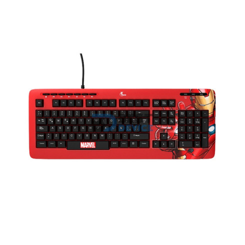 TECLADO XTECH USB XTK-M401IM IRON MAN ESP/ROJO/MULTIMEDIA