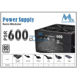 FUENTE MTEK PSR600 REAL 80 PLUS