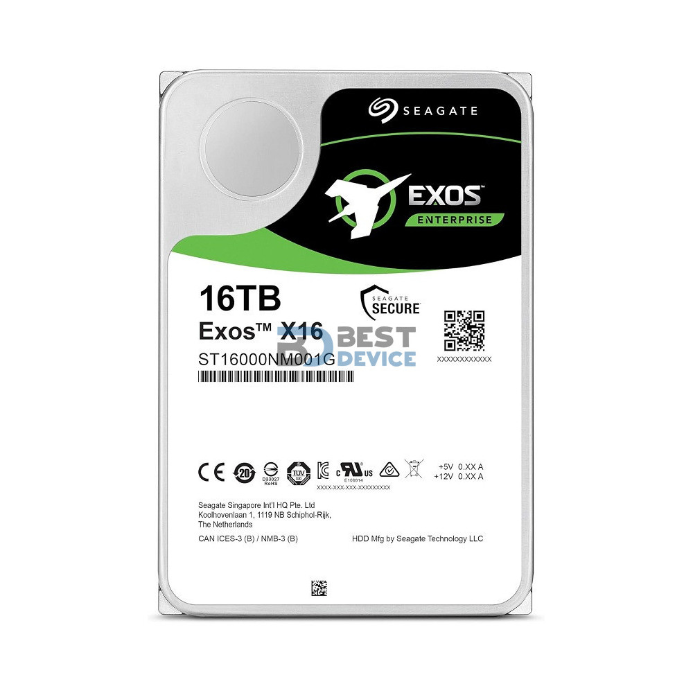 DISCO DURO SEAGATE 16 TB 7200 256MB ENTER EXOS