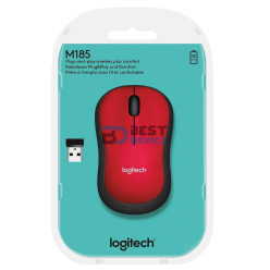MOUSE LOGITECH 910-003635 M185 ROJO WIR