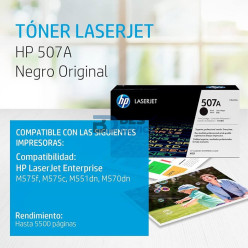 TONER HP CE400A 507A NEGRO