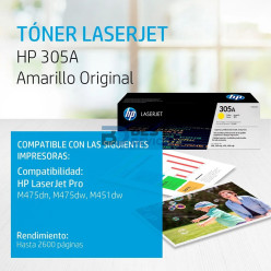 TONER HP CE412A (305A) M451 YELLOW