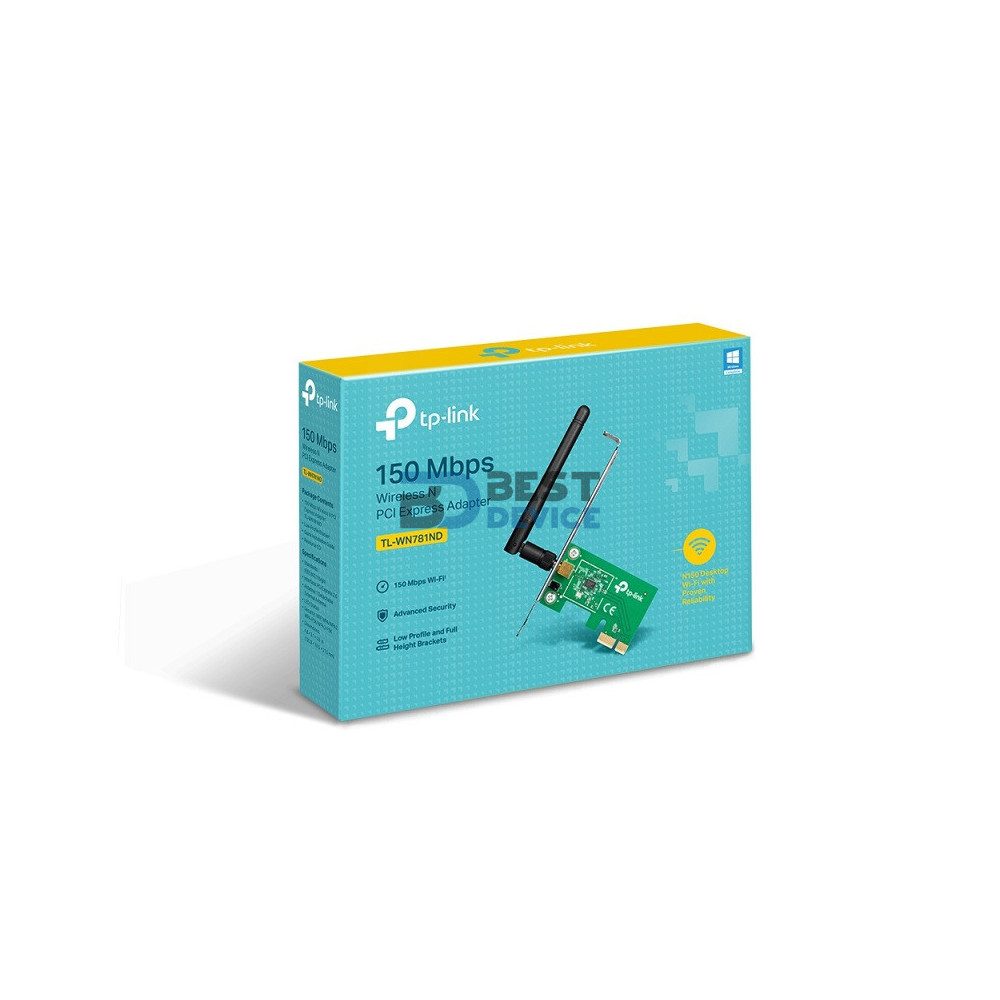 ADAPTADOR INALÁMBRICO TP-LINK NE PCIe WN781ND 150MBPS