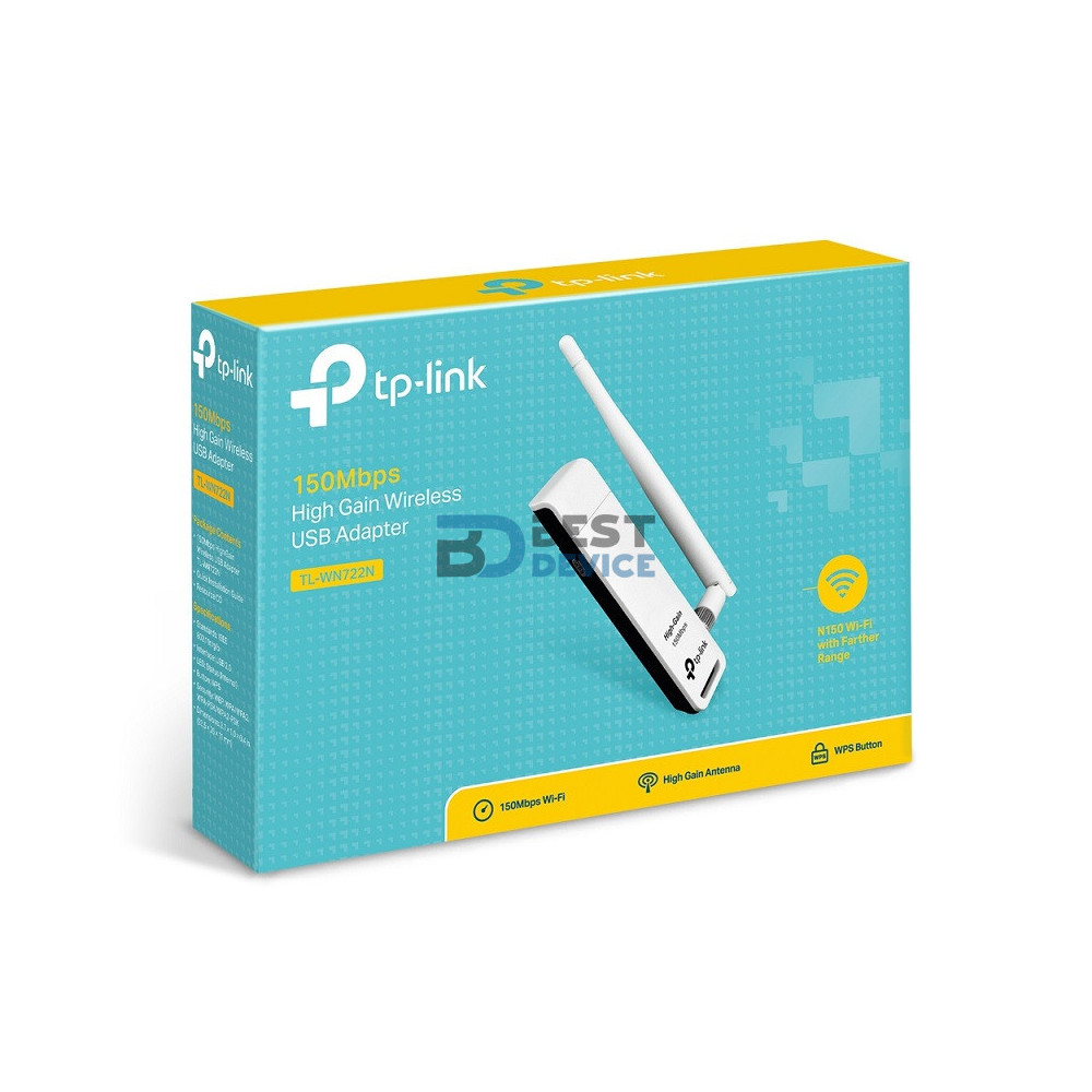 ADAPTADOR INALÁMBRICO TP-LINK NE USB TL-WN722N