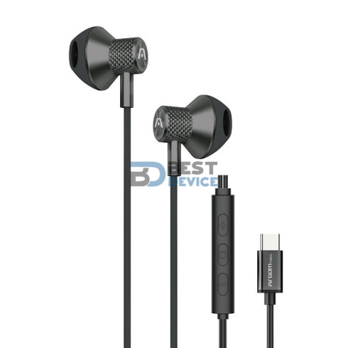AURICULAR ARGOMTECH ARG-HS-2032BK TIPO-C MIC NEGRO