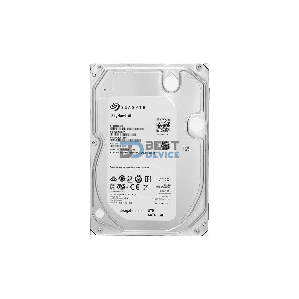 DISCO DURO SEAGATE 8 TB SKYHAWK AI 7200 256MB SURVEILLANCE