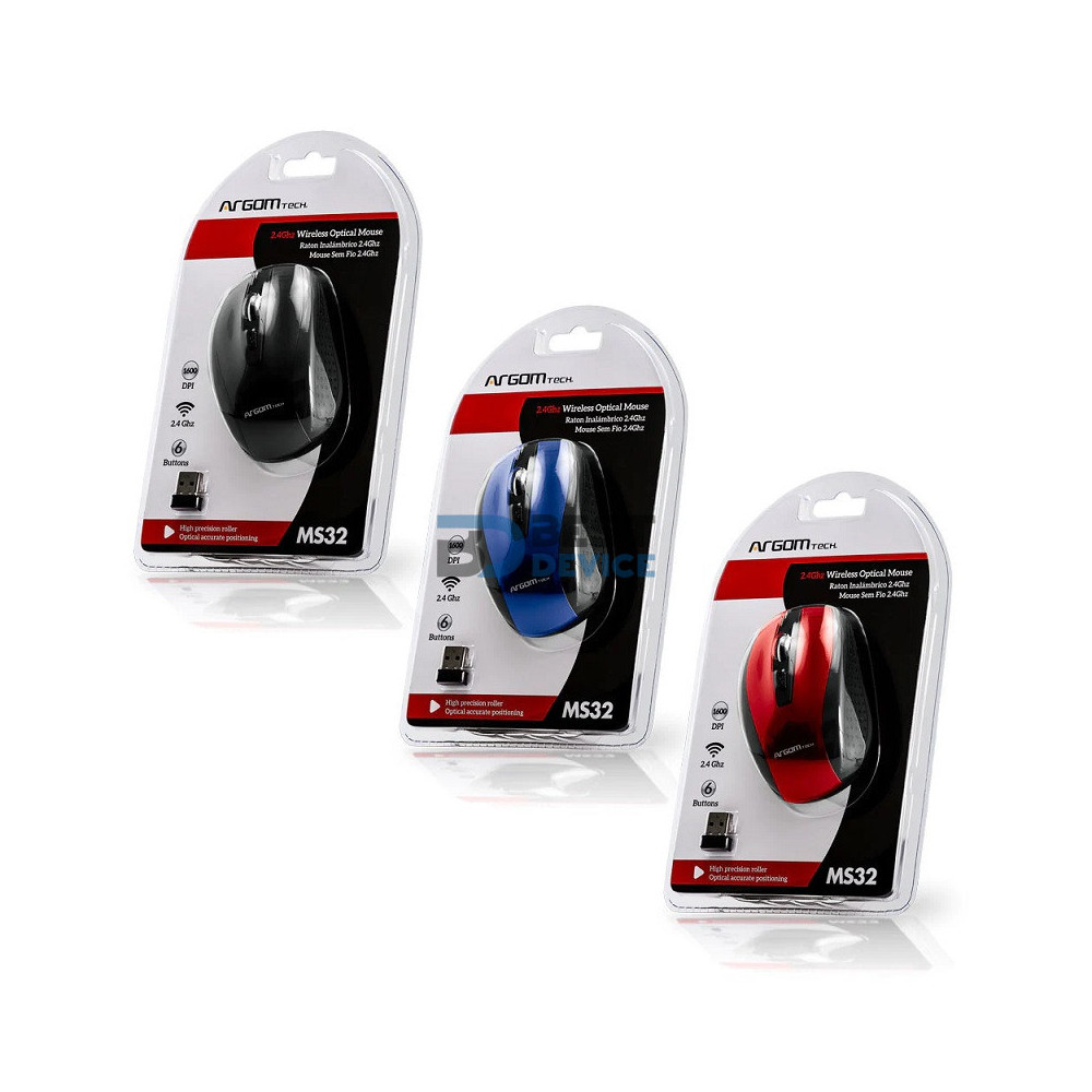 MOUSE ARGOMTECH ARG-MS-0032B WIR NEGRO