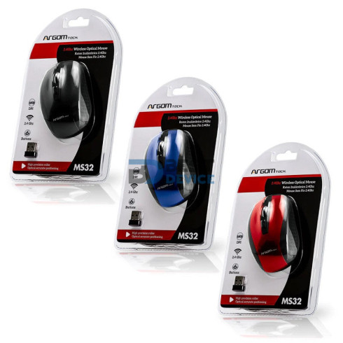 MOUSE ARGOMTECH ARG-MS-0032B WIR NEGRO