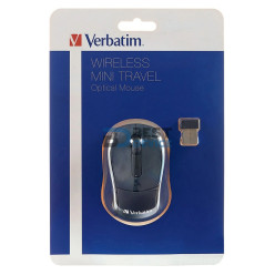 MOUSE VERBATIM INALAMBRICO 97470 MINI TRAVEL GRIS