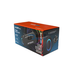 PARLANTE ARGOMTECH ARG-SP-3127BK RADYON X37 BT/WIR/IPX5/NEGRO