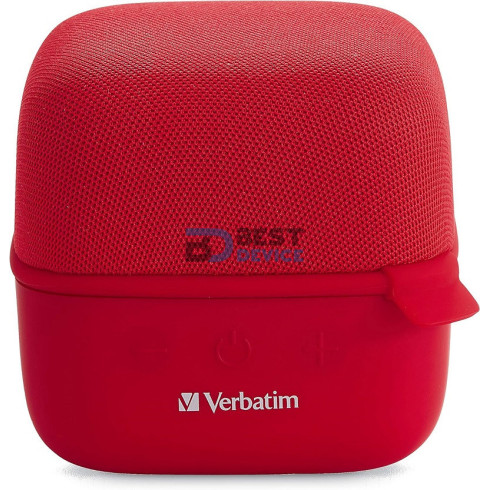 PARLANTE VERBATIM 70225 CUBE BLUETOOTH ROJO