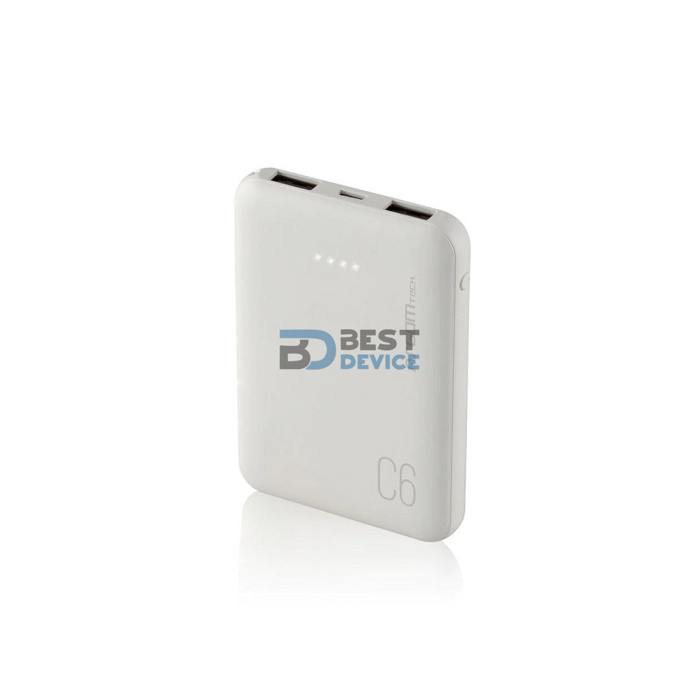 CARGADOR PORTÁTIL ARGOMTECH ARG-PB-1136WT 6000 MAH BLANCO
