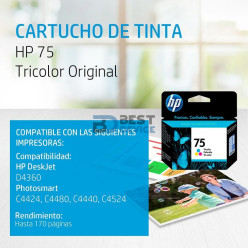 TINTA HP CB337WL 75 COLOR
