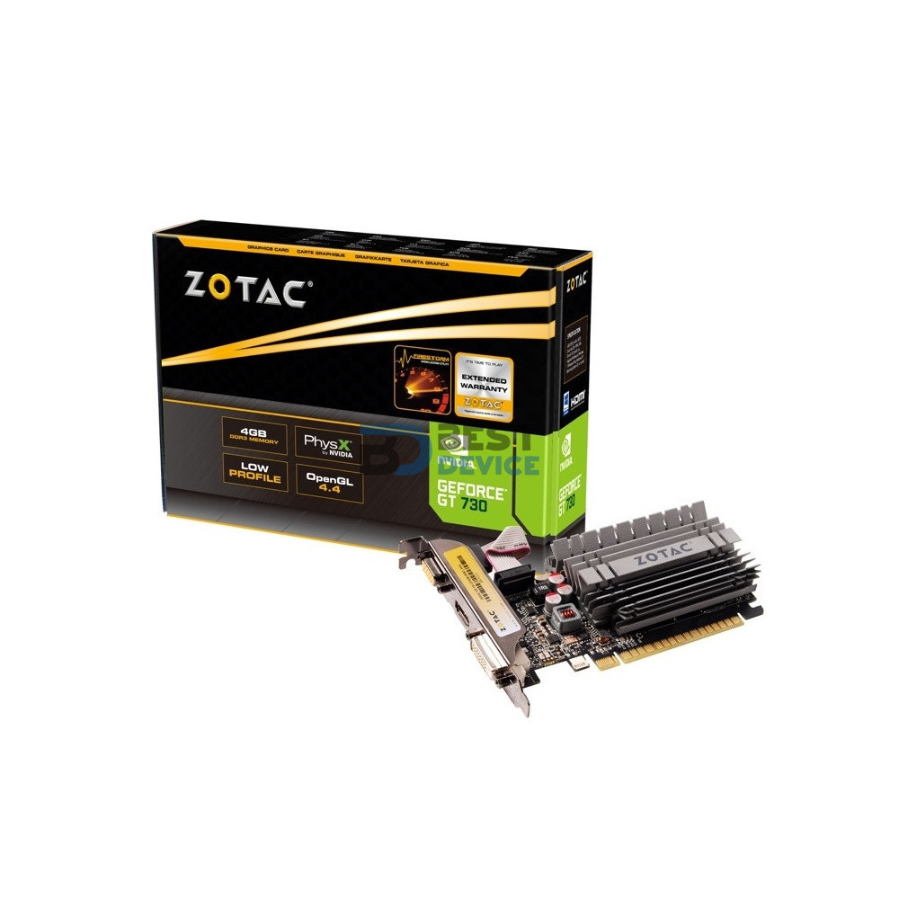 TARJETA GRÁFICA ZOTAC GT730 4GB/DDR3/64bit 902/1600 MHZ