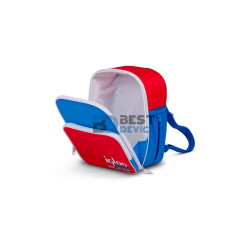 MOCHILA TÉRMICA IGLOO 12 LATAS RETRO AZUL-ROJO 63075