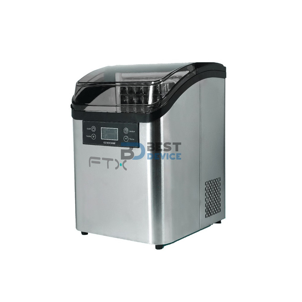 MAQUINA DE HIELO FTX IM-08 2.5L/20KG ACERO INOXIDABLE