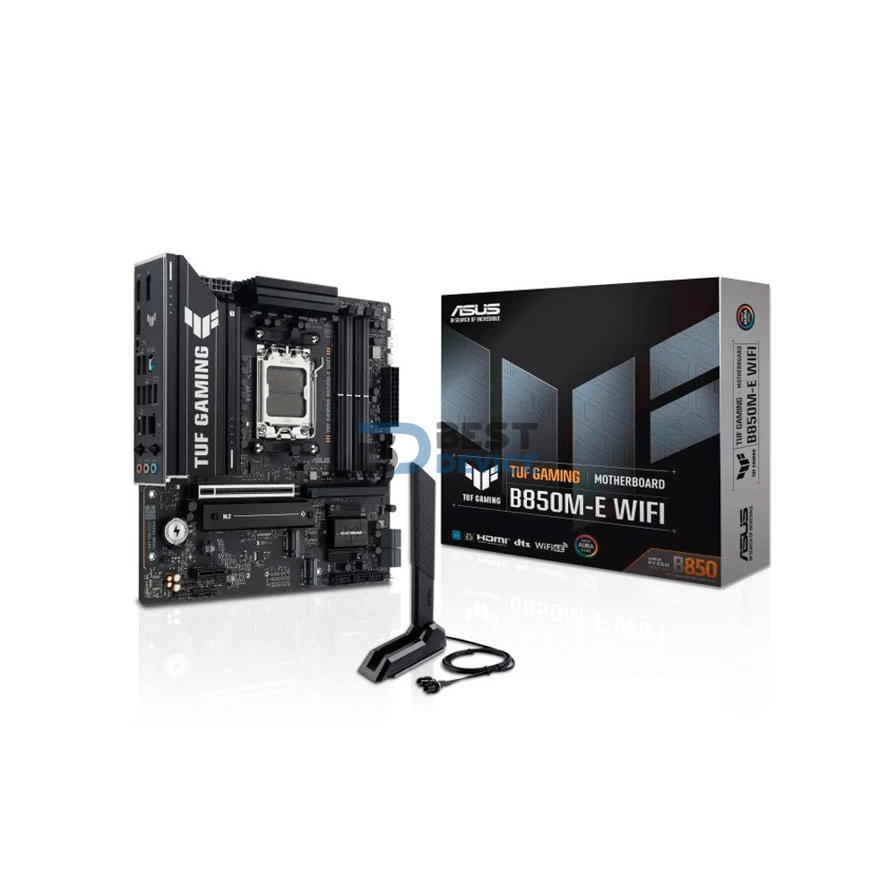 PLACA MADRE ASUS TUF GAMING B850M-E WIFI AM5 DDR5 S/R/HDMI/DP/3M2/MATX