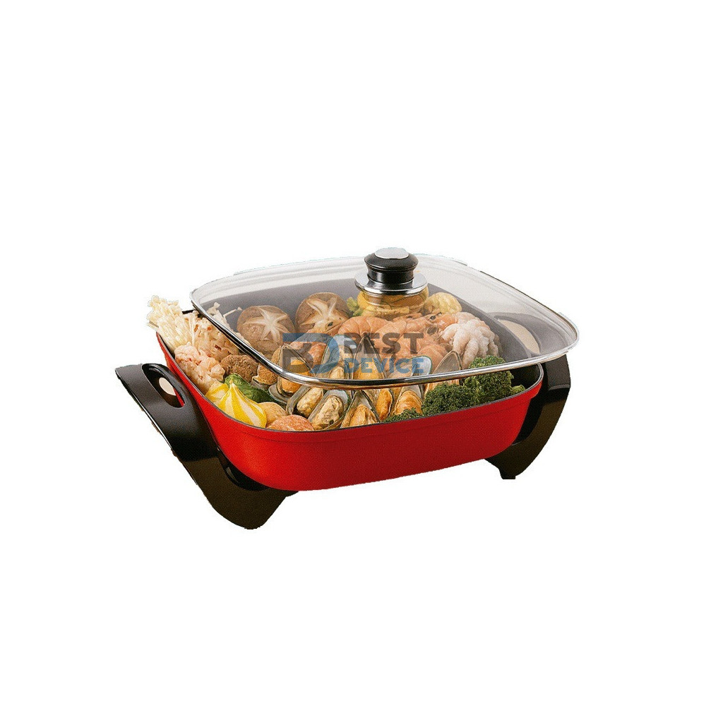 OLLA ELECTRICA CUADRADA FTX EH-05 5L ANTIADHERENTE ROJO