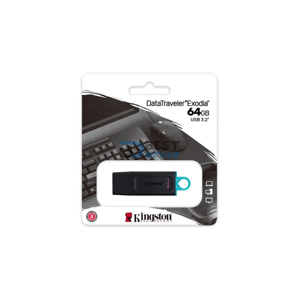 PENDRIVE KINGSTON 64GB DTX/64GB DATATRAVELER EXODIA 3.2