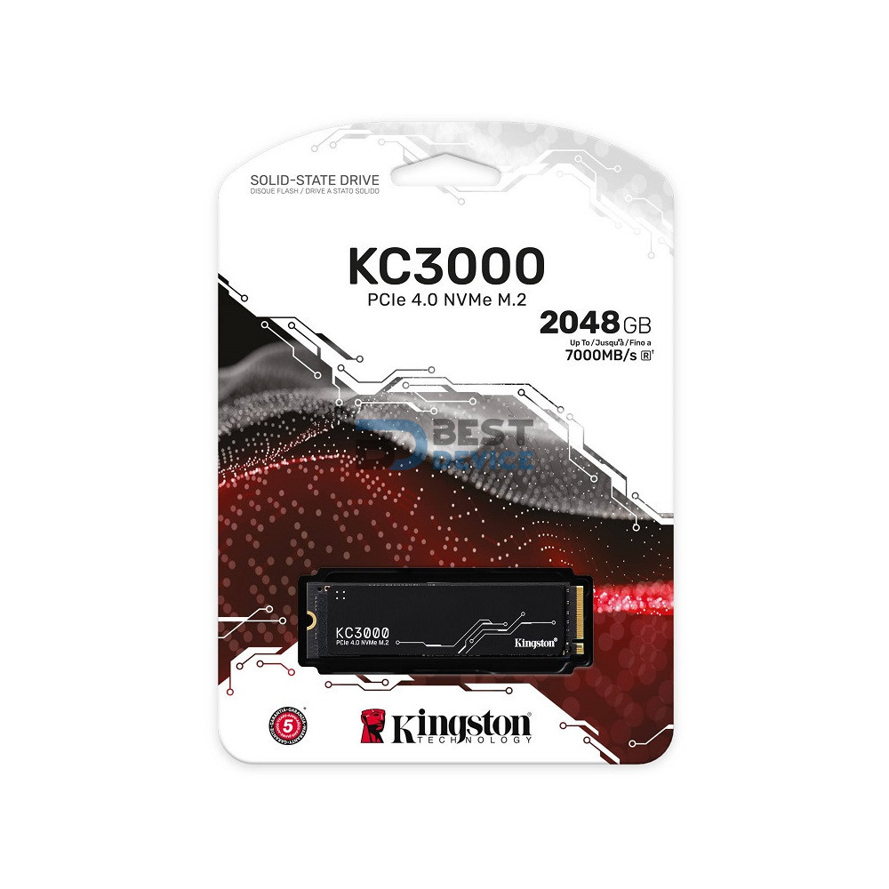SSD KINGSTON M.2 NVME 2TB KC3000 SKC3000D/2048G 7000/7000 PCIE 4.0