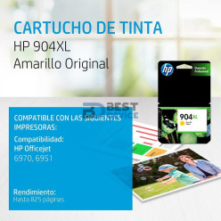 TINTA HP 904XL AMARILLO T6M12AL 9.5ML