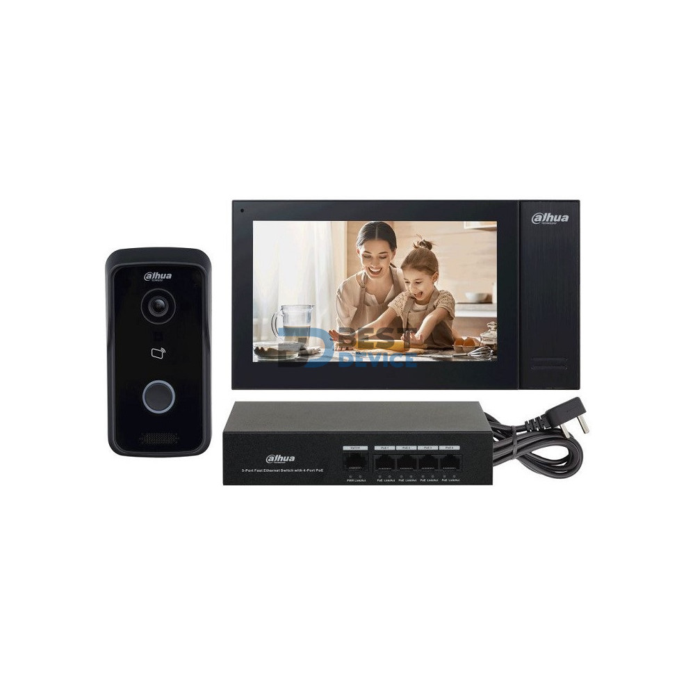 KIT VIDEOPORTERO DAHUA KTP02 IP (EST.EXT+PANT. INT)