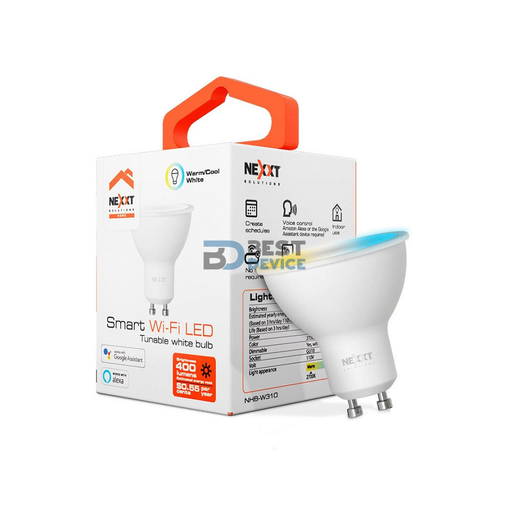 IOT NEXXT FOCO BLANCO 110V 4W MR16 GU10 CALIDA/FRIA NHB-W310