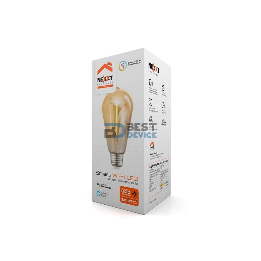 IOT NEXXT FOCO FILAMENTO 110V 8W ST19 E26/27 CALIDA NHB-A510