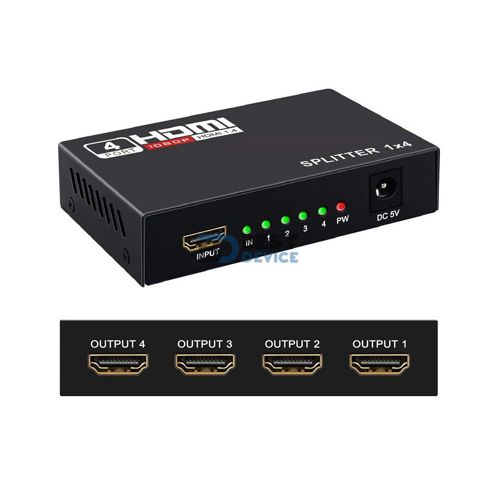 SPLITTER 4 PUERTOS HDMI