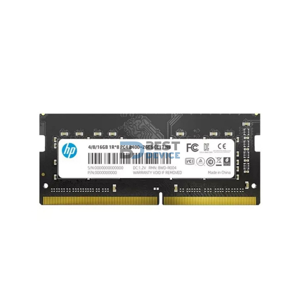 MEMORIA RAM PARA NOTEBOOK DDR4 HP 4GB 2666 MHZ 7EH97AA ABB
