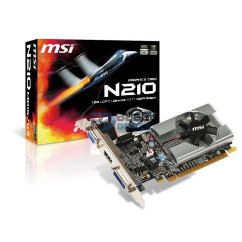 TARJETA GRÁFICA MSI N210-MD1G/D3 1GB/DDR3/64BIT 589/1080 MHZ
