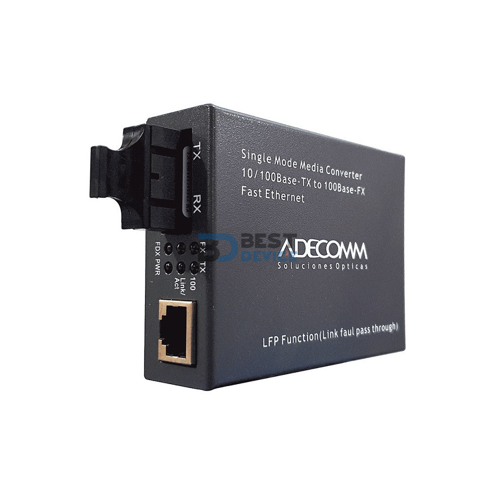 AD CONVERTER F.O 10/100 SM SC 60 KMS