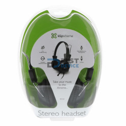 AURICULAR KLIP XTREME HEADSET KSH-320 STEREO C/CONT VOL MIC/3.5MM/2 JACK/NEG