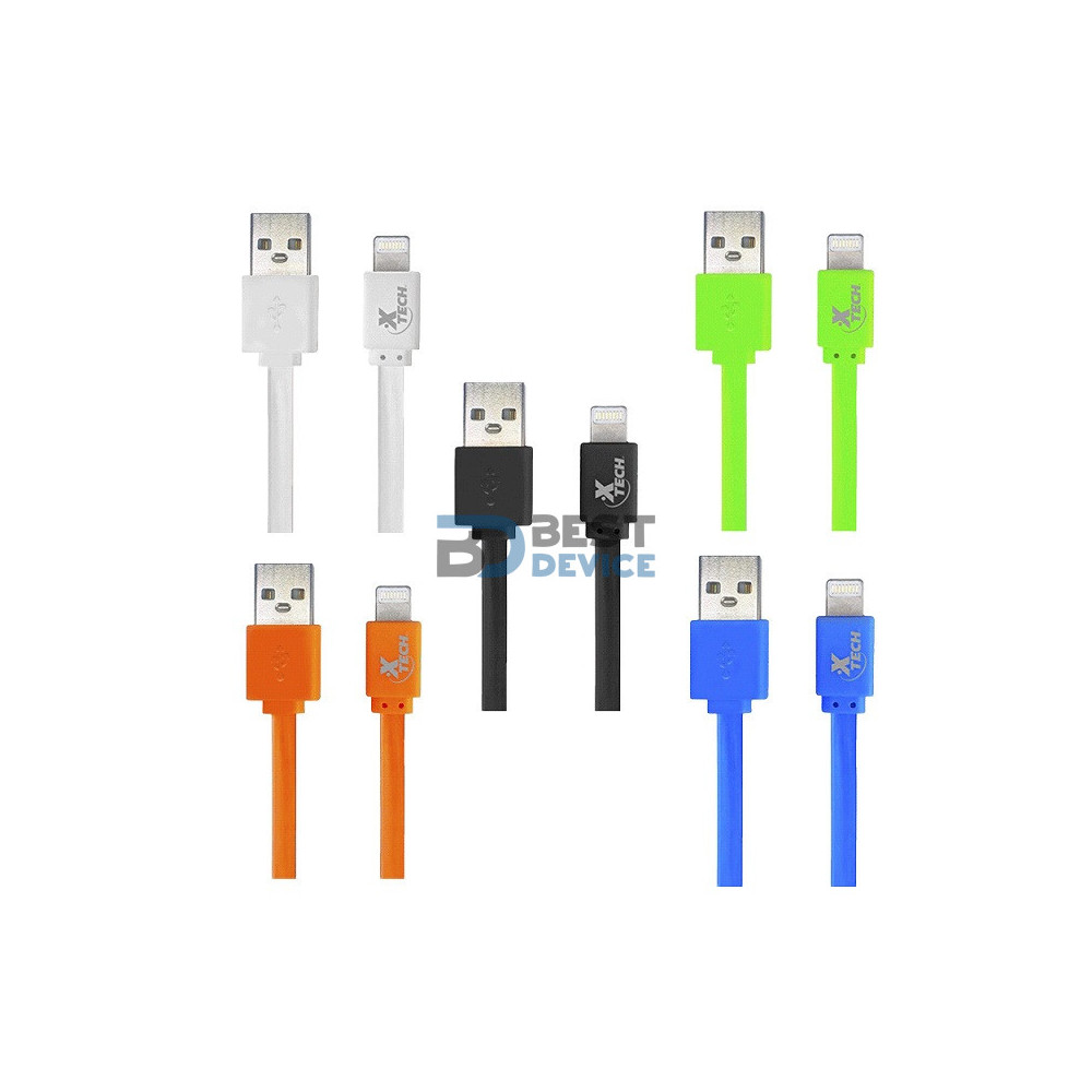 CABLE LIGHTNING XTECH XTG-236 ON-THE-GO 1M BLA/NEG/VER/AZU/NAR UNIDAD